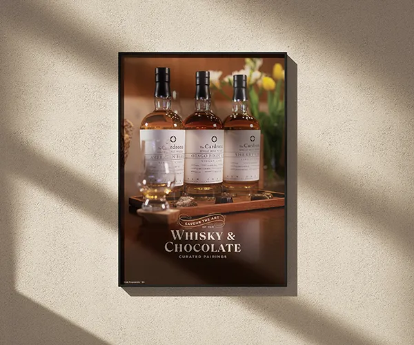Sweet Soul Patisserie Whisky & Chocolate Pairing design by Sinclair Creative