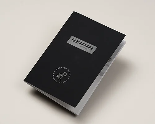 Underground Coffee Roasters Barista Guide Booklet Cover