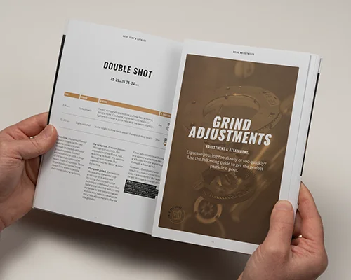 Underground Coffee Roasters Barista Guide Booklet Grind Adjustments